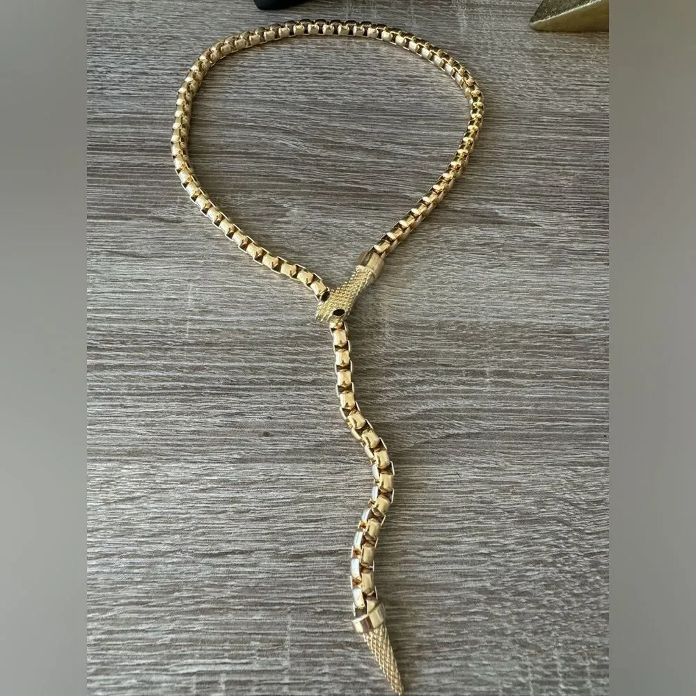 Free People Gold Snake Necklace - Picture 3 of 6